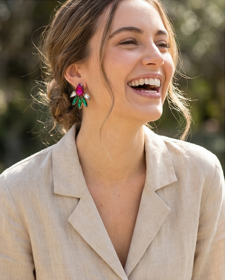 Aros Catalina fucsia