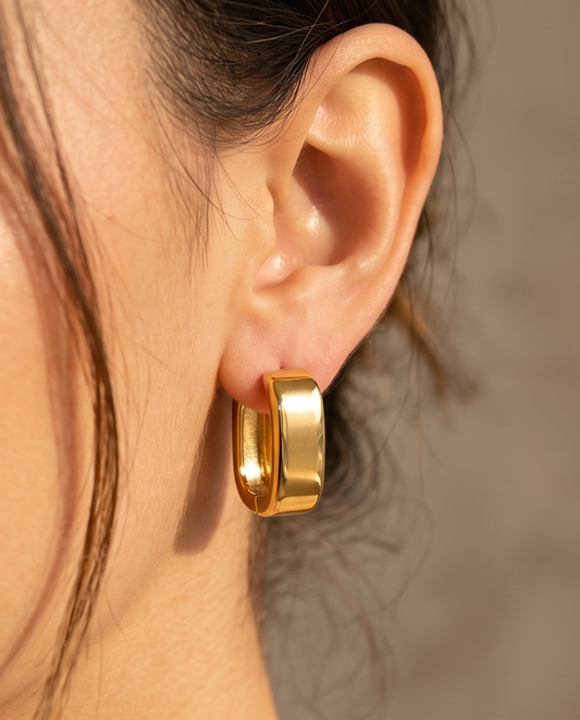 Aros Zoé Dorados (Plata 925 y baño de Oro)
