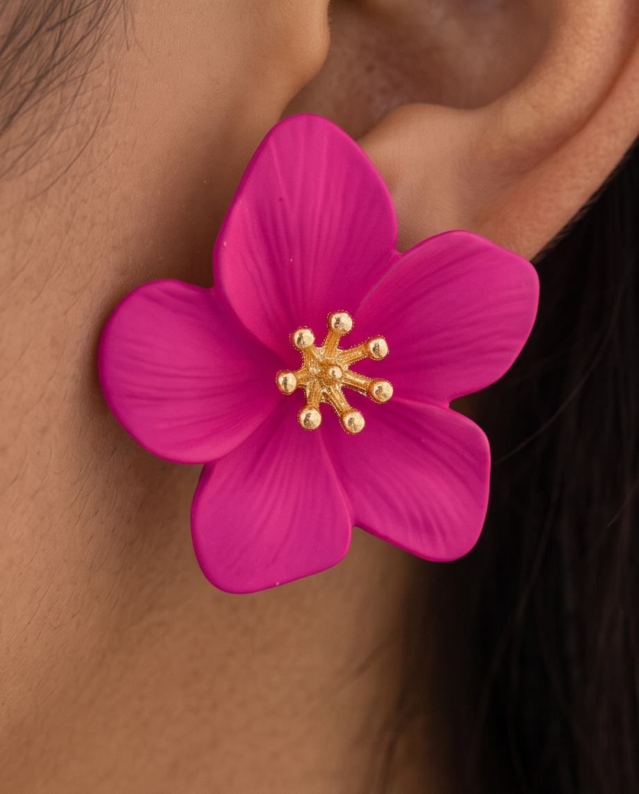 Aros Rosario Fucsia