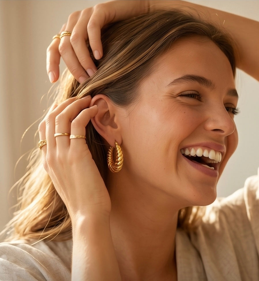 Aros Nala Bañados en Oro