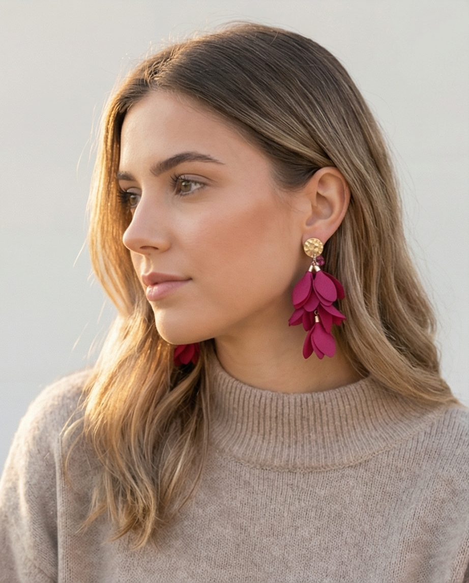 Aros Erica fucsia