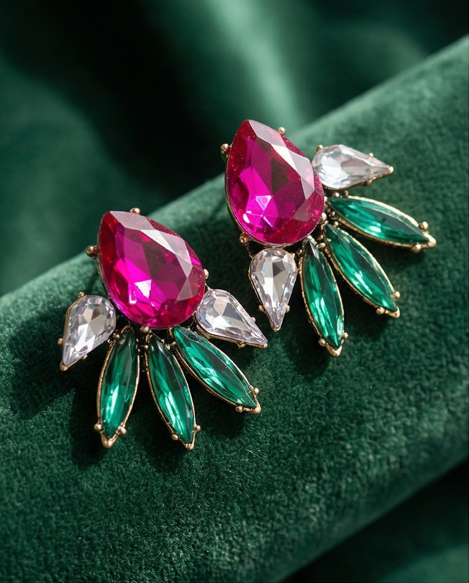 Aros Catalina fucsia
