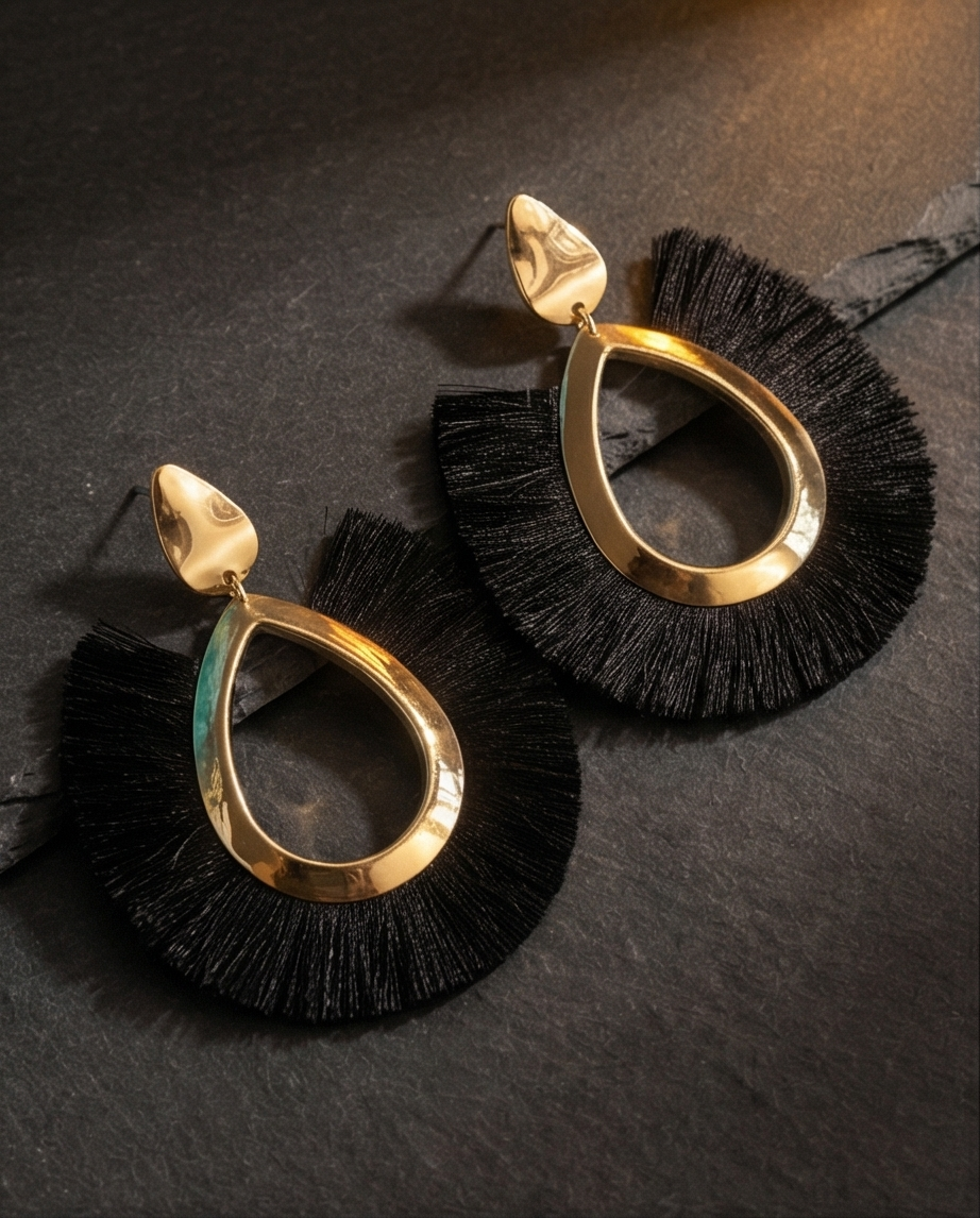 Aros Delfina Negros