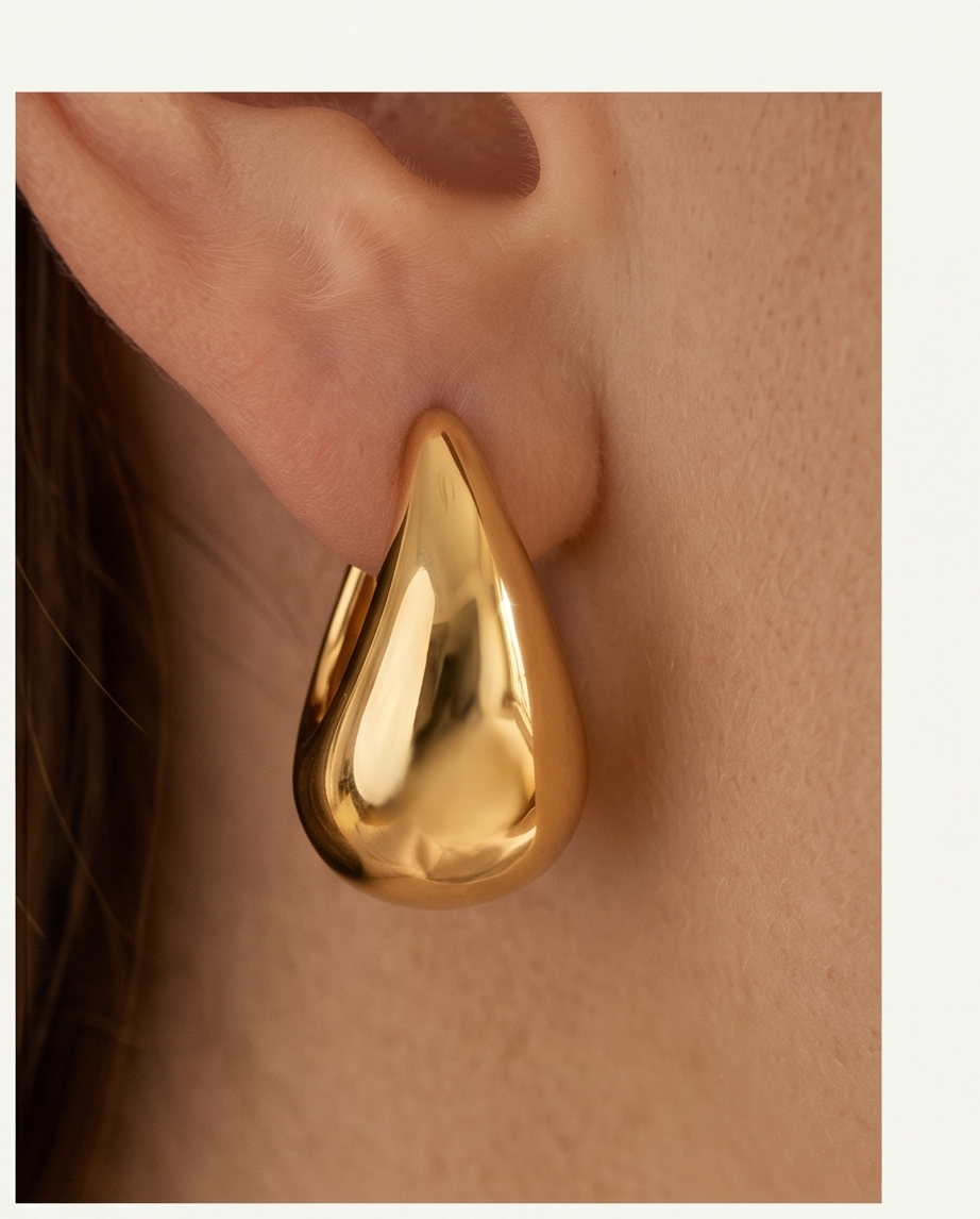 Aros Bianca Dorados Bañados en oro