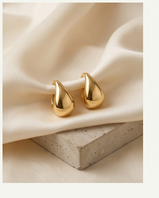 Aros Bianca Dorados Bañados en oro