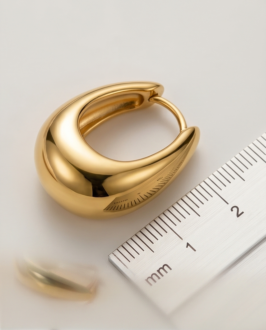Aros Andrea bañados en oro