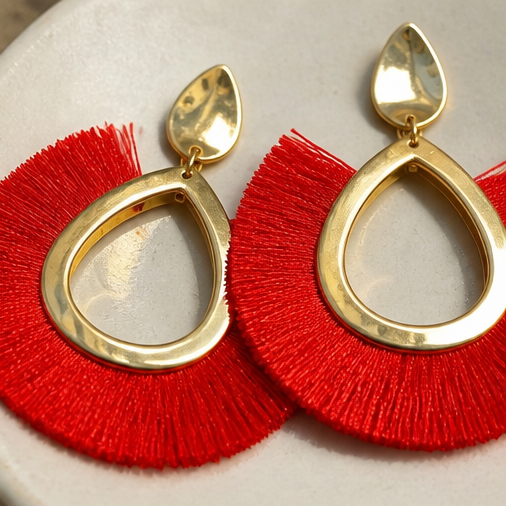 Aros Delfina Rojos