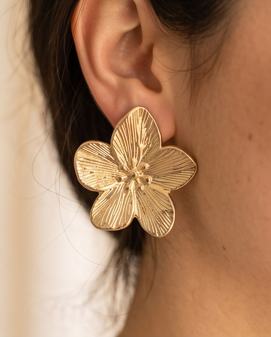 Aros Flor Dorados