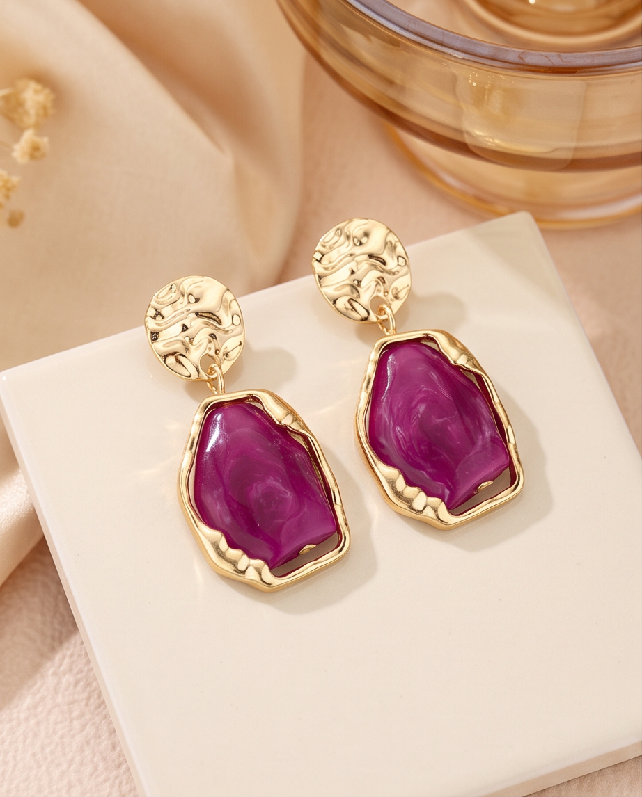 Aros Lucía Fucsia