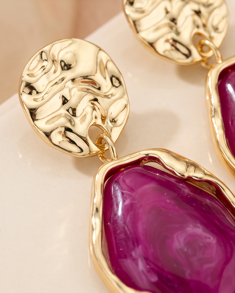 Aros Lucía Fucsia